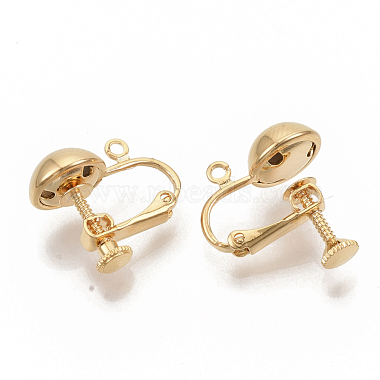 Real Gold Plated Brass Clip-on Earring Findings