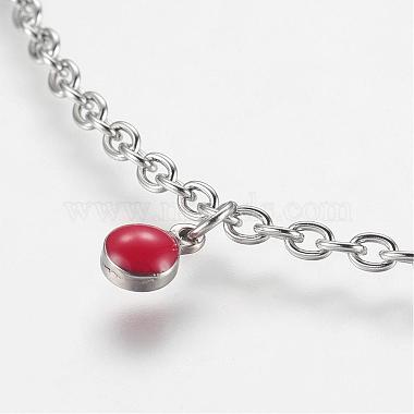 304 Stainless Steel Charm Anklets(AJEW-E032-01)-3