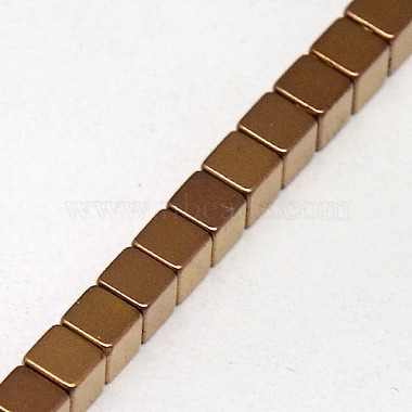 Electroplate Non-magnetic Synthetic Hematite Beads Strands(G-J170A-3x3mm-06)-3