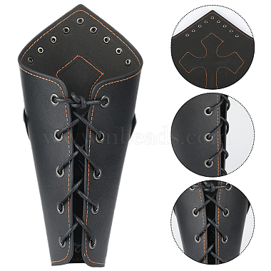 Adjustable Cowhide Cross Cord Bracelet(AJEW-WH0342-87B)-6