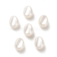 ABS Acrylic Beads, Teardrop, White, 8x6.5x5mm, Hole: 1.6mm(OACR-Z016-04)