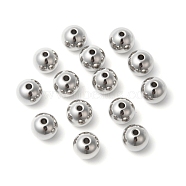 304 Stainless Steel Solid Beads, Round, Stainless Steel Color, 8mm, Hole: 1.5mm(STAS-G011-2)