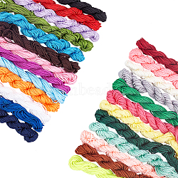 Nylon Thread Nylon String for Beading Jewelry Making, Mixed Color, 2mm, about 12m/bundle, 28colors, 1bundle/color, 28bundles/set(NWIR-PH0001-35)