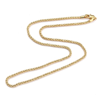 Brass Popcorn Chain Necklaces, with Lobster Claw Clasps, Golden, 18.5 inch(47cm)