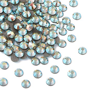 Preciosa&reg Crystal Hotfix Flatback Stones, Czech Crystal, Round(438 11 612 Chaton Rose VIVA 12 &reg), 50000 200 Chrysolite AB, SS12(3~3.2mm)