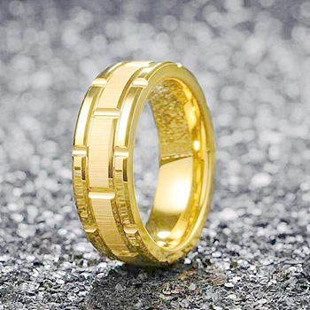 201 Stainless Steel Finger Rings for Unisex, Golden, US Size 11(20.6mm)