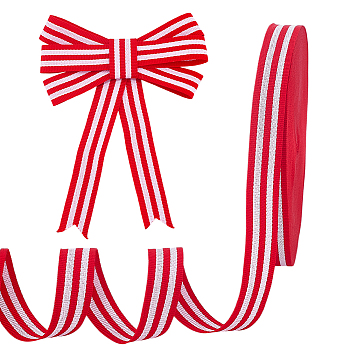 Polyester Ribbon Garment Accessory, Red, 25x0.5mm