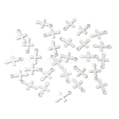304 Stainless Steel Tiny Cross Charms(STAS-H149-01P)-3