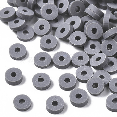 Gray Disc Polymer Clay Beads