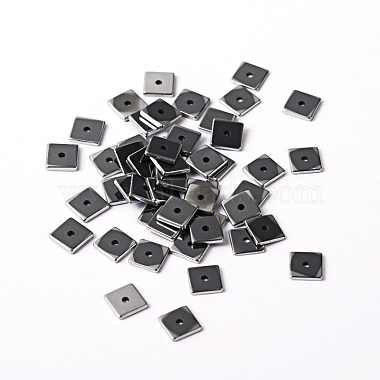 6mm Square Non-magnetic Hematite Beads