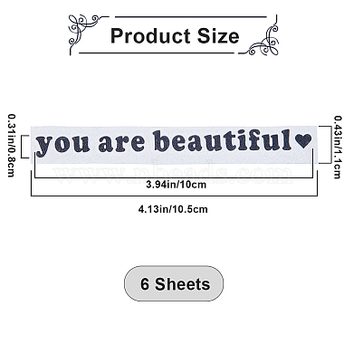 PVC-Aufkleber „You are beautiful“(STIC-WH0013-10C)-2