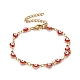 Enamel Heart with Evil Eye Link Chains Bracelet(BJEW-P271-07G)-2