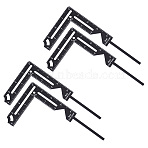 2 Sets Acrylic Book Cover Guide, Bookbinding Tool Supplies, L-shape, Black, 200x105x3mm, Hole: 5mm, 2pcs/set(AJEW-UN0001-93B)