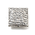 Tibetan Style Alloy Beads, Square, Antique Silver, 16x16x5.5mm, Hole: 1.2mm, about 149pcs/1000g(AL-CBA3B63-26AS)
