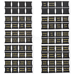 10 Sheets PU Imitation Leather Bible Tabs, Hot Stamping Bible Index Tabs for Study Bible, Black, 83x166x0.5mm, 8pcs/sheet(STIC-WH0004-26A)