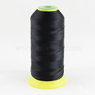 Polyester Sewing Thread, Black, 0.7mm, about 370m/roll(WCOR-R001-0.7mm-07)