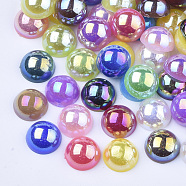 ABS Imitation Pearl Cabochons, AB Color Plated, Dome/Half Round, Mixed Color, 12x6mm, about 1000pcs/bag(OACR-Q176-12mm-M)