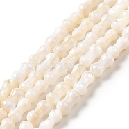 Natural Freshwater Shell Beads Strands, Peanut, White, 8x3.5mm, Hole: 0.7mm, about 50pcs/strand, 15.16~15.28 inch(38.5~38.8cm)(SHEL-G014-03)