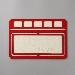 Felt Bead Design Board, DIY Beading Jewelry Bracelet and Anklet Making Tray, Rectangle, Red, 200x290x6mm(DIY-WH0419-98C-02)