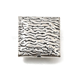 Tibetan Style Alloy Beads, Square, Antique Silver, 16x16x5.5mm, Hole: 1.2mm, about 149pcs/1000g(AL-CBA3B63-26AS)