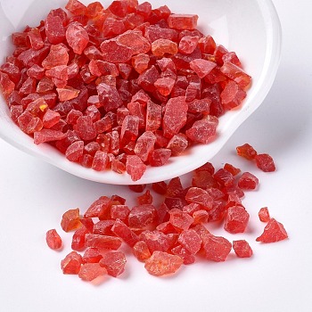 COE 90 Big Size Fusible Glass Fine Frit, for DIY Creative Fused Glass Art Pieces, Red, 2.7~5.2mm, about 30g/bag