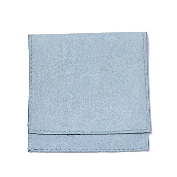 Microfiber Gift Packing Pouches, Jewlery Pouch, Light Steel Blue, 15.5x8.3x0.1cm