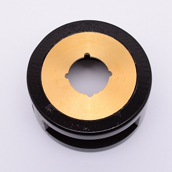 Sealing Wax Melting Furnace, with Brass Findings, for Wax Sealing Stamp, Black, 77~79x38~41mm