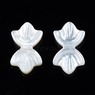 Perles de coquillage blanc naturel(SSHEL-S258-105A)-2