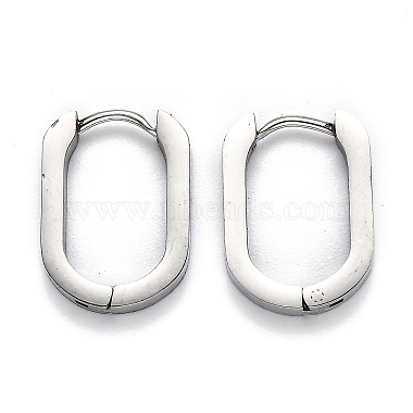 304 Stainless Steel Huggie Hoop Earrings(STAS-J033-11B-P)-2