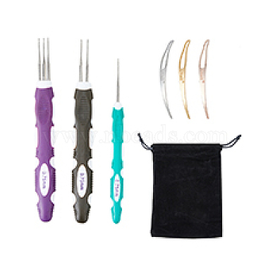 1 Set Alloy Crochet Hook & Hair Braiding Needle Kits(TOOL-DC0001-06)-8