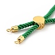 Наполовину готовые браслеты-слайдеры из скрученной миланской веревки(FIND-G032-01G-08)-4
