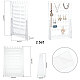 9-Tier Rectangle Transparent Acrylic Earring Display Organizer Stands(EDIS-WH0031-08)-5