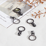 5Pcs Alloy Zipper Silder Pull for Nylon Zips, For Jacket Bag Repair Zipper, Gunmetal, 40mm(FIND-LP0006-19)