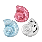 304 Stainless Steel with Enamel Pendants, Nautilus Shell Shape Charms, Stainless Steel Color, Mixed Color, 45x35x5mm, Hole: 1.6mm(SA-CBAA487-01P)