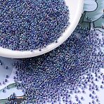 MIYUKI Round Rocailles Beads, Japanese Seed Beads, 11/0, (RR274) Amethyst Lined Crystal AB, 11/0, 2x1.3mm, Hole: 0.8mm, about 50000pcs/pound(SEED-G007-RR0274)