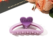 Heart Plastic Claw Hair Clips, Hair Accessories for Women & Girls, Plum, 40x85mm(PW-WG64998-18)