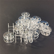 Transparent Plastic Bobbins, Sewing Thread Holders, for Sewing Tools, Clear, 20x10mm, Hole: 6mm, 5pcs/bag(PW22062472657)