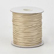 Eco-Friendly Korean Waxed Polyester Cord, BurlyWood, 3mm, about 41.01~41.56 Yards(37.5~38m)/Roll(YC-P002-3mm-1170)