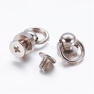 Accessories, Brass Screw nut, Iron Screws, Platinum, 17x8mm, Hole: 7mm(FIND-P024-03P)