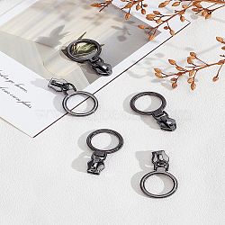 5Pcs Alloy Zipper Silder Pull for Nylon Zips, For Jacket Bag Repair Zipper, Gunmetal, 40mm(FIND-LP0006-19)