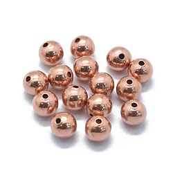 Brass Beads, Round, Raw(Unplated), 8mm, Hole: 1.6mm(KK-L184-82B)