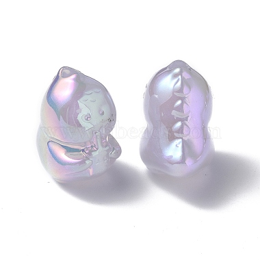Placage uv perles acryliques irisées arc-en-ciel(PACR-M003-15D)-3