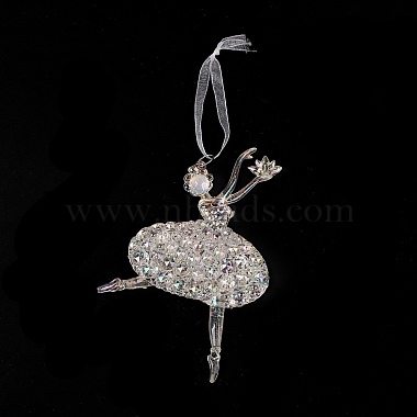 Decoraciones colgantes grandes de ballet acrílico transparente de navidad(HJEW-F017-04)-3