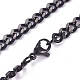 Men's 304 Stainless Steel Cuban Link Chain Necklaces(X-NJEW-G340-07B)-1