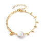 Bracelets à maillons en perle baroque naturelle keshi(BJEW-JB05803-04)-1