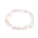 Natural Rose Quartz Beaded Stretch Bracelets for Kids(BJEW-JB06250-07)-1