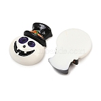 Helloween Resin Decoden Cabochons, Ghost, White, 27x20x8mm(RESI-XCP0002-70B)