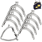 10Pcs Iron Purse Handle Frame, For Bag Sewing Craft Tailor, Platinum, 62x85x11mm, Hole: 1.5mm(FIND-PH0024-84P)
