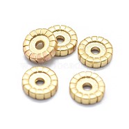 Brass Spacer Beads, Long-Lasting Plated, Flat Round, Golden, 8.5x2.5mm, Hole: 2mm(KK-F800-31G)