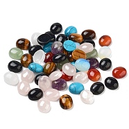 Gemstone Cabochons, Oval, Mixed Color, 12x10x4~5mm(G-J069-10x12mm-M)